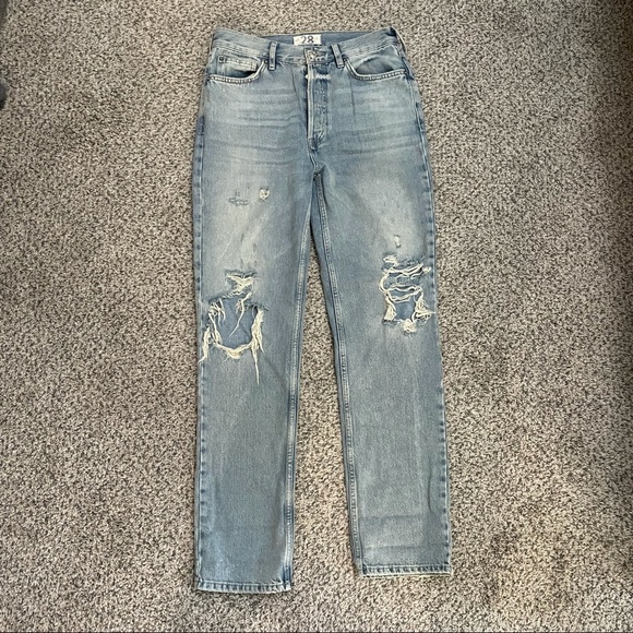 Free People Light Blue Distressed Jeans - Picture 3 of 7